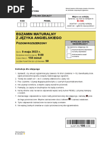 Egzamin Maturalny Z Języka Angielskiego