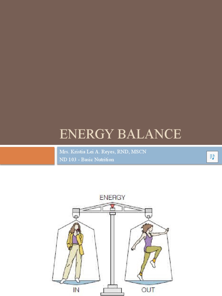 13 Lecture 8 Energy Balance PDF Eating Calorie