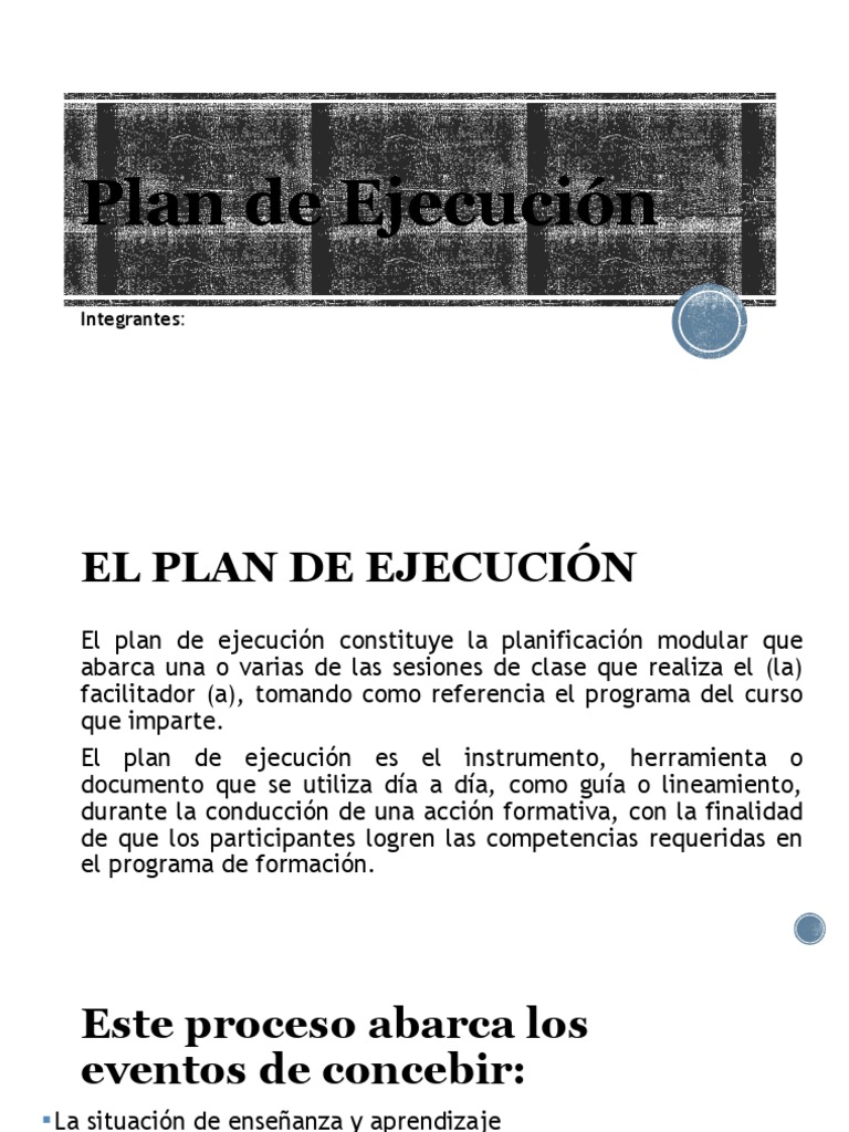 Plan de Ejecución | PDF