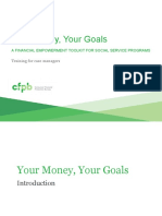 Your Money, Your Goals: Training For Case Managers
