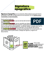 Signatura Topógrafica