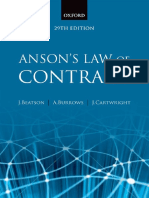 Anson's Law of Contract (29th Edition)