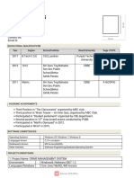 Resume Format CGC Landran