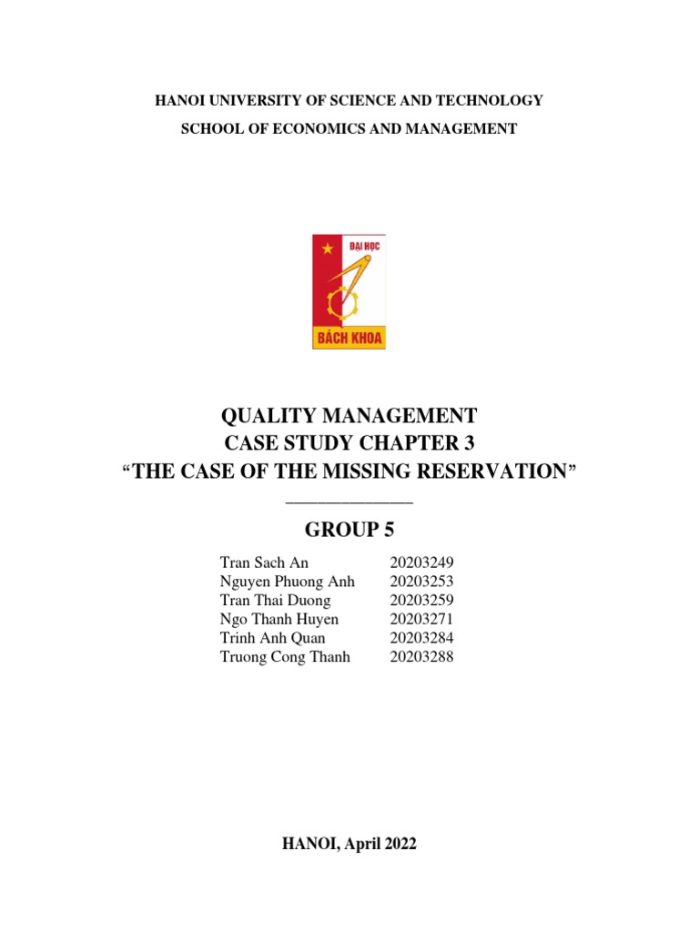 Quality Management Case Study Analysis | PDF | Career & Growth | Business