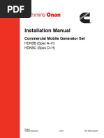 Installation Manual: Commercial Mobile Generator Set