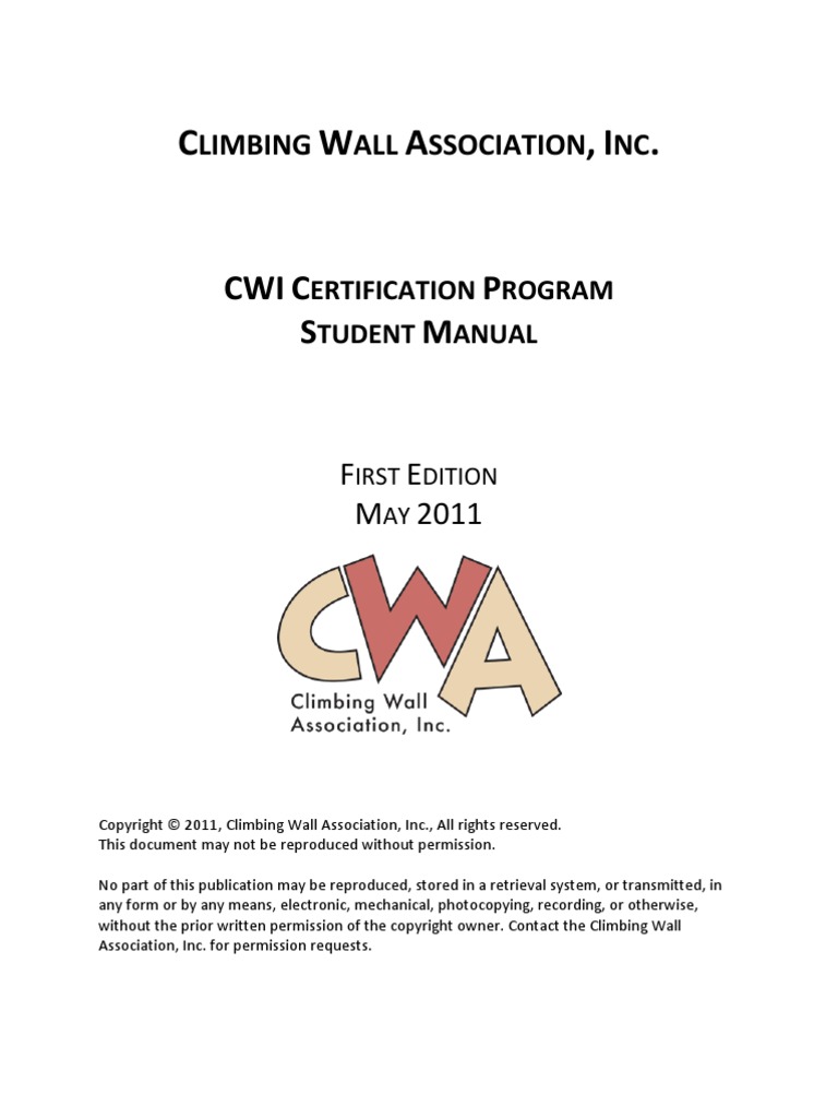 Wall Climbing Safety Professional Certification Negligence
