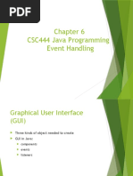 CSC444 Java Programming Event Handling