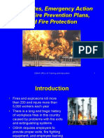 Exit Routes, Emergency Action Plans, Fire Prevention Plans, and Fire Protection