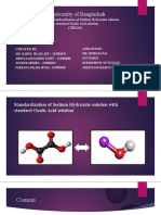 Green University of Bangladesh: Topic-Standardization of Sodium Hydroxide Solution