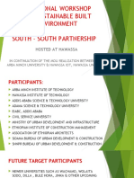 1 National Workshop For Sustainable Built Environment South - South Partnership
