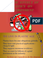 Adverse Effects of Plastics On The Environment