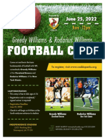 Greedy & Rodarius Williams Football Camp Flyer