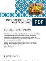 Introduction To Gastronomy