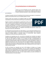 La Triste Historia de Las Privatizaciones en Latinoamérica