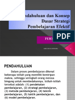 Perteman 01pendahuluan Dan Konsep Dasar Strategi Pembelajaran Efektif