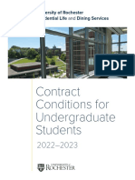 Contract Conditions For Undergraduate Students: University of Rochester Residential Life and Dining Services