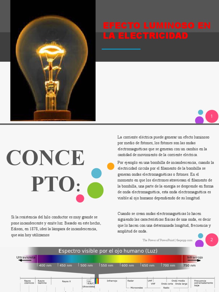 Efecto Luminoso en La Electricidad | PDF | Radiación electromagnética