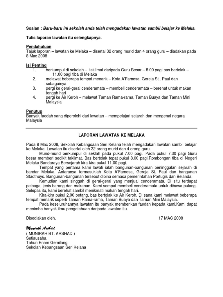 Penulisan Laporan