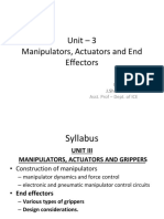 Unit - 3 Manipulators, Actuators and End Effectors: Prepared by Asst. Prof - Dept. of ICE