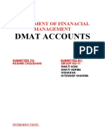 Dmat Accounts: Assignment of Finanacial Management