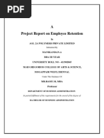 Project Report On Employee Rentention Finale Rough