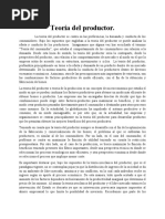 Teoría Del Productor Marketing