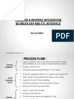 Forward & Reverse Integration Between Sap and Etl Interface: Help Document