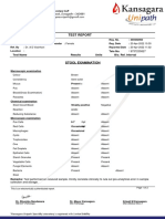 Test Report: Stool Examination