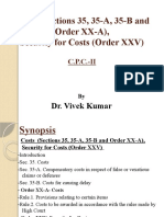 Costs (Sections 35, 35-A, 35-B. Order XX-A and Order XX-V) CPC II.