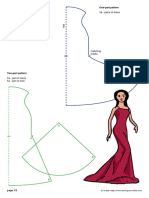 For Tonner Doll 16": Simple Long Evening Dress With Train