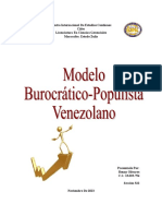 MODELO BUROCRATICO POPULISTA EN VENEZUELA