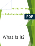 Entrepreneurship For Engineers Ins. Aschalew Mengistu (MBA)