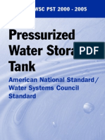Pressurized Water Storage Tank: American National Standard / Water Systems Council Standard