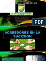 Acreedores y Copropietarios en La Sucecion