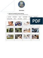 Daily Routine: Write The Correct Verb Phrase in The Box Below The Picture