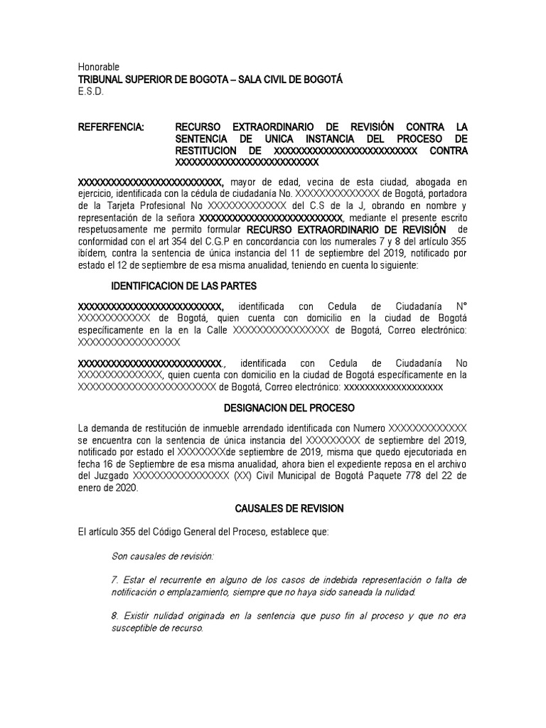 Recurso Extraordinario de Revision PDF