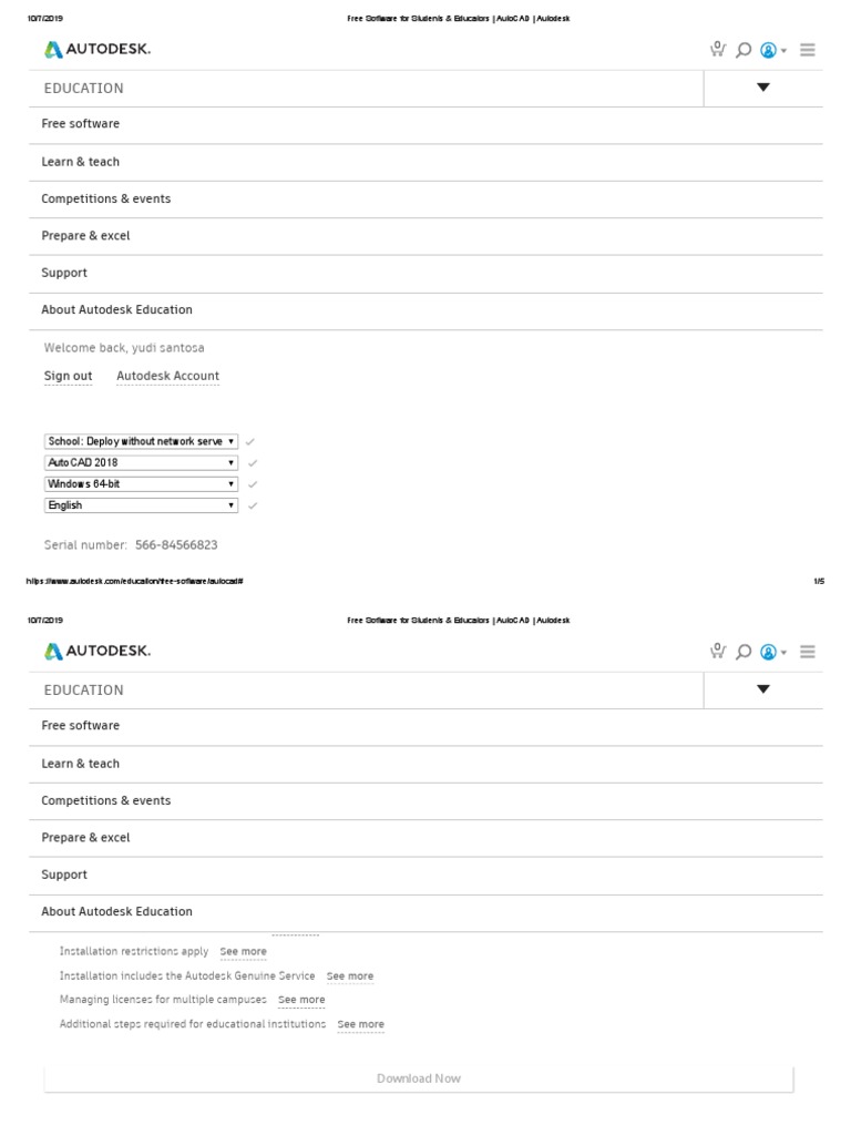 Free Software For Students & Educators - AutoCAD - Autodesk | PDF ...