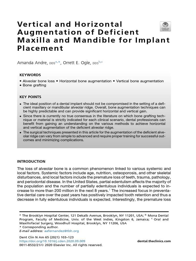 Khoury Technique in Bone Augmentation | PDF | Dental Implant ...