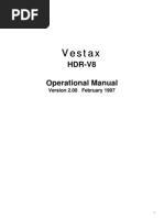 Vestax Vestax: HDR-V8 Operational Manual