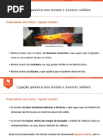 Ligação Química Nos Metais e Noutros Sólidos