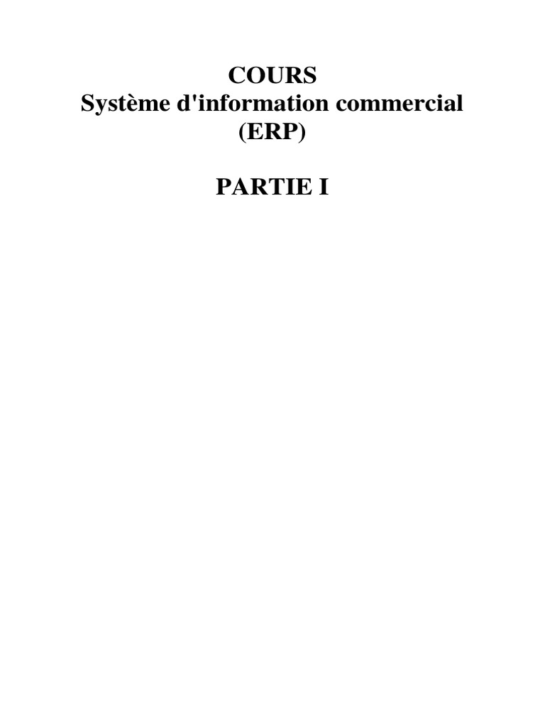 Comprendre les Systèmes ERP en Entreprise | PDF | Progiciel de gestion ...