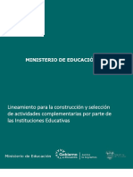 Lineamientos para Las Actividades Complementarias para El Fortalecimiento de Los Aprendizajes