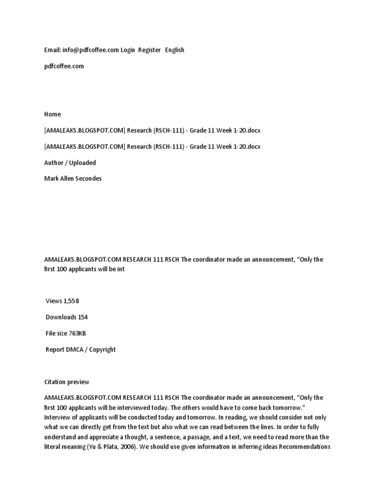 RESEARCH | PDF | Citation | Qualitative Research