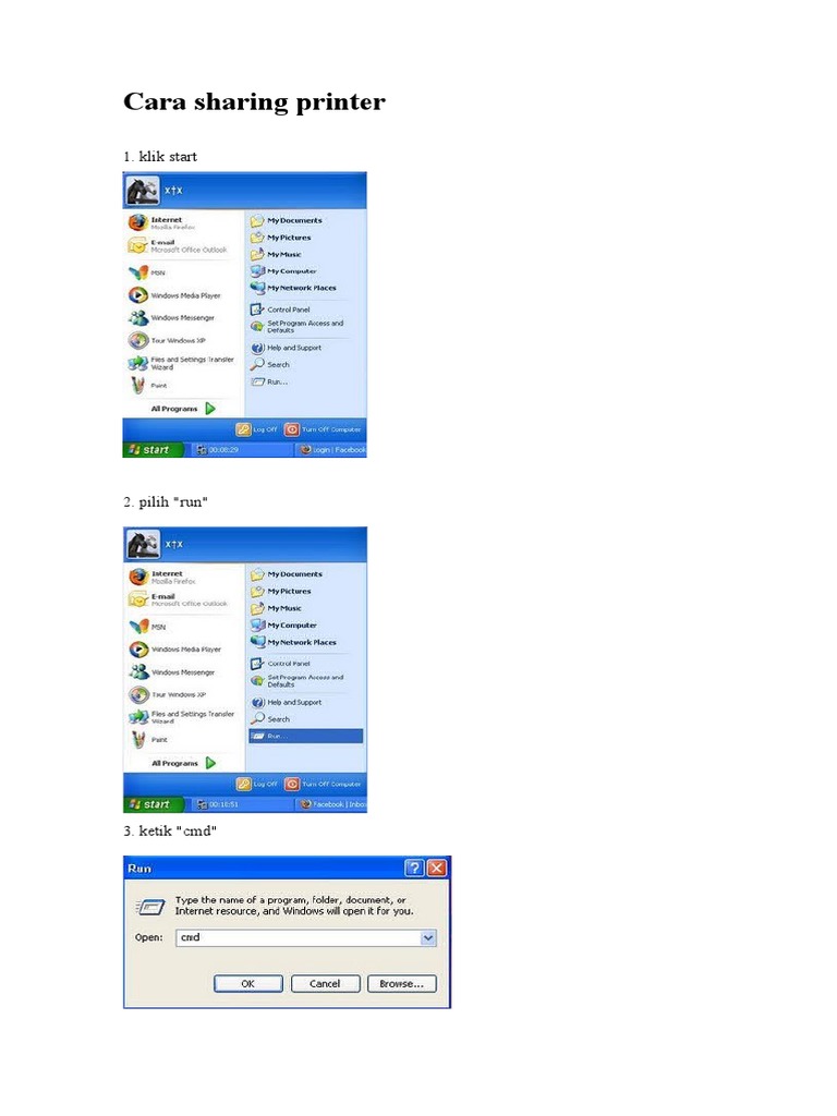 Cara Sharing Printer | PDF