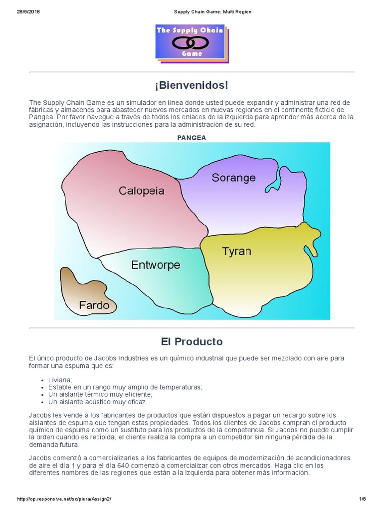 Supply Chain Game - Multi Region | PDF | Inventario | Contraseña