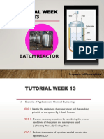 Tutorial Week 12 - Batch Reactor