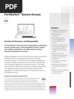 Fortiswitch™ Secure Access: Security, Performance, and Manageability