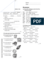 Unit Test 1: Name: Class: Vocabulary Grammar