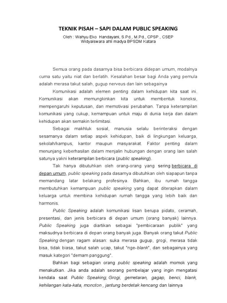 Teknik Pisah | PDF