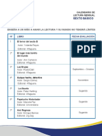 LESTURAS COMPLEMENTARIAS 6 AÑO